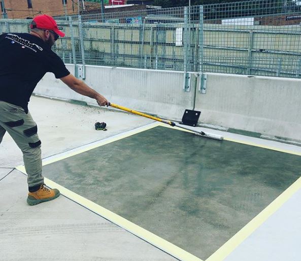 installing epoxy flake