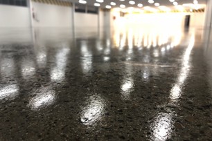 sealed concrete flooring closeup