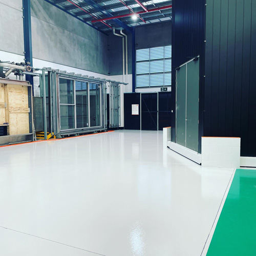Epoxy coating used in warehouse
