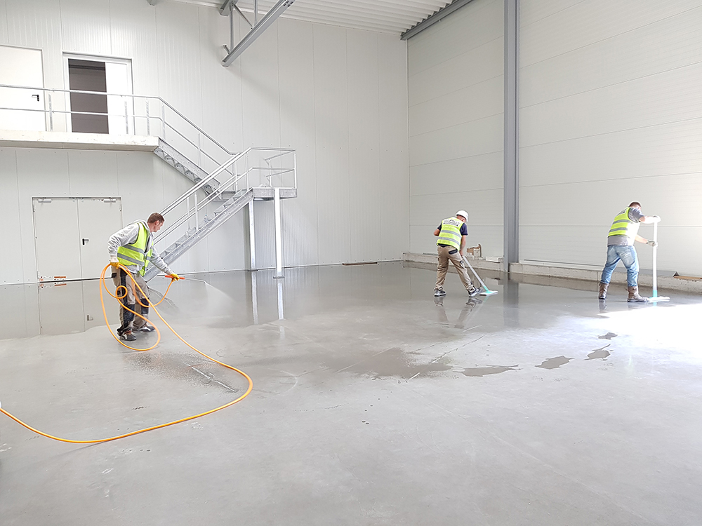 Polishing concrete floors